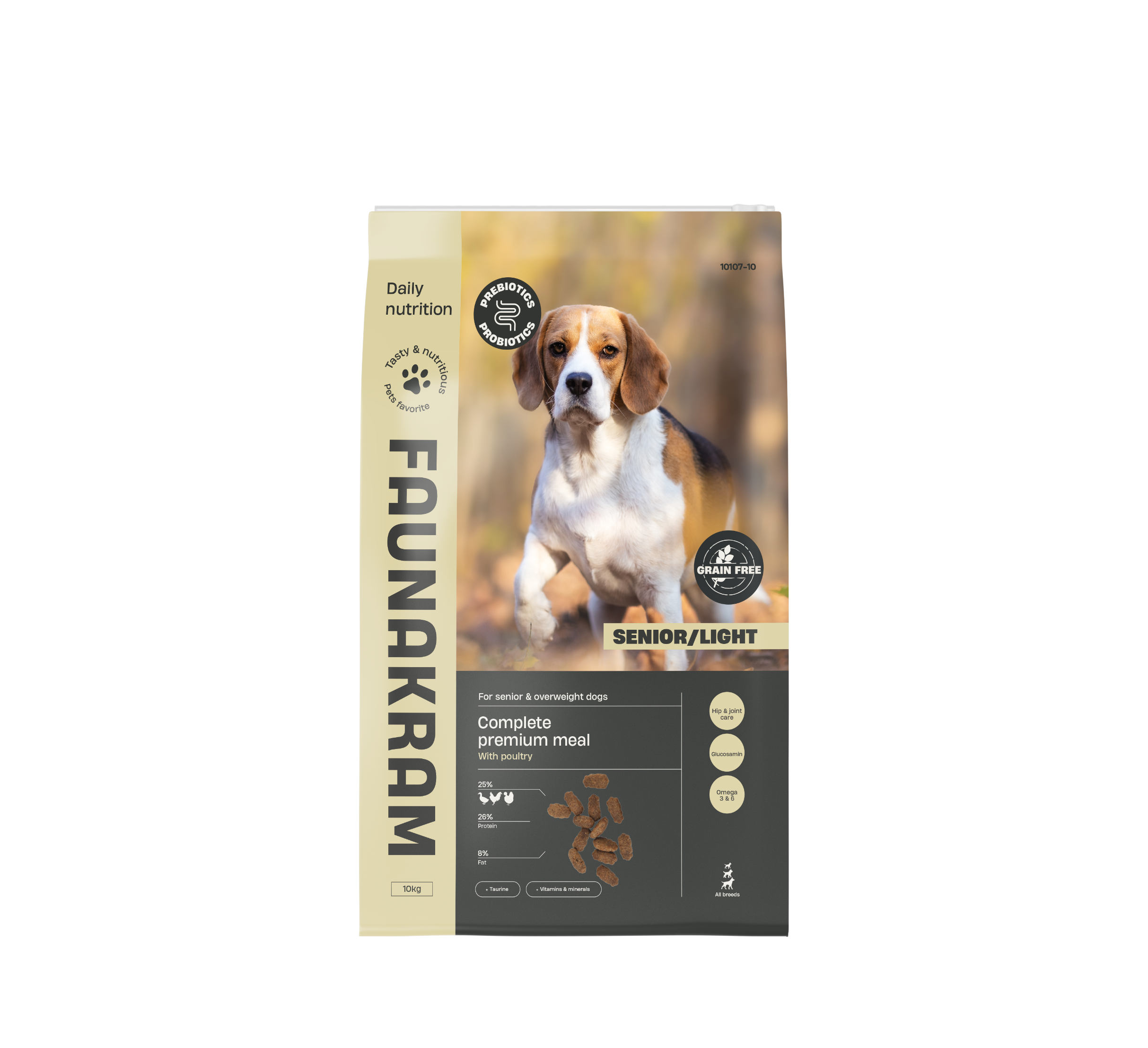 Faunakram PRO BIOTIC GF Light/senior Poultry 26-8 10kg