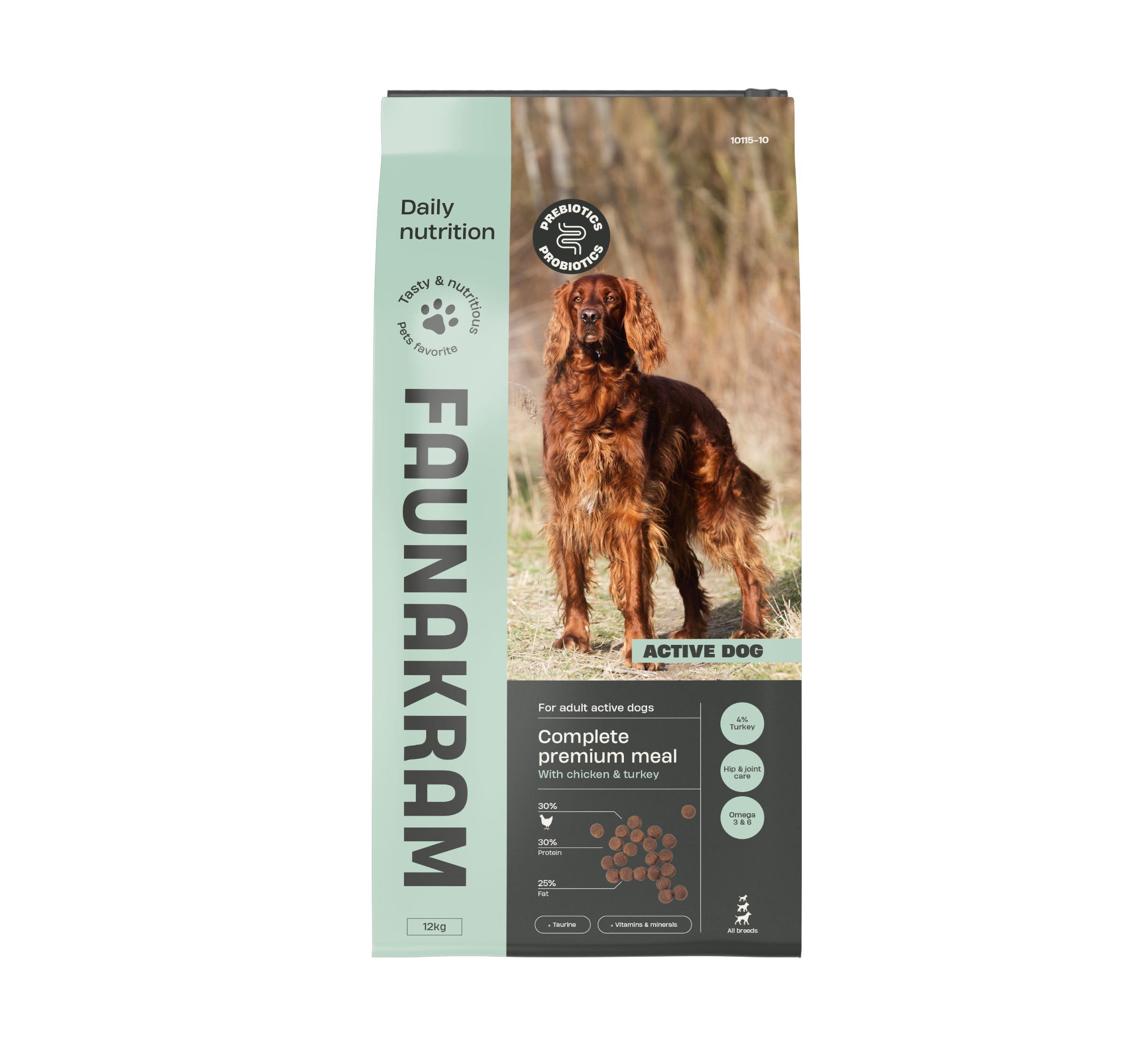 Faunakram PRO BIOTIC Active dog Turkey 30-25 12kg