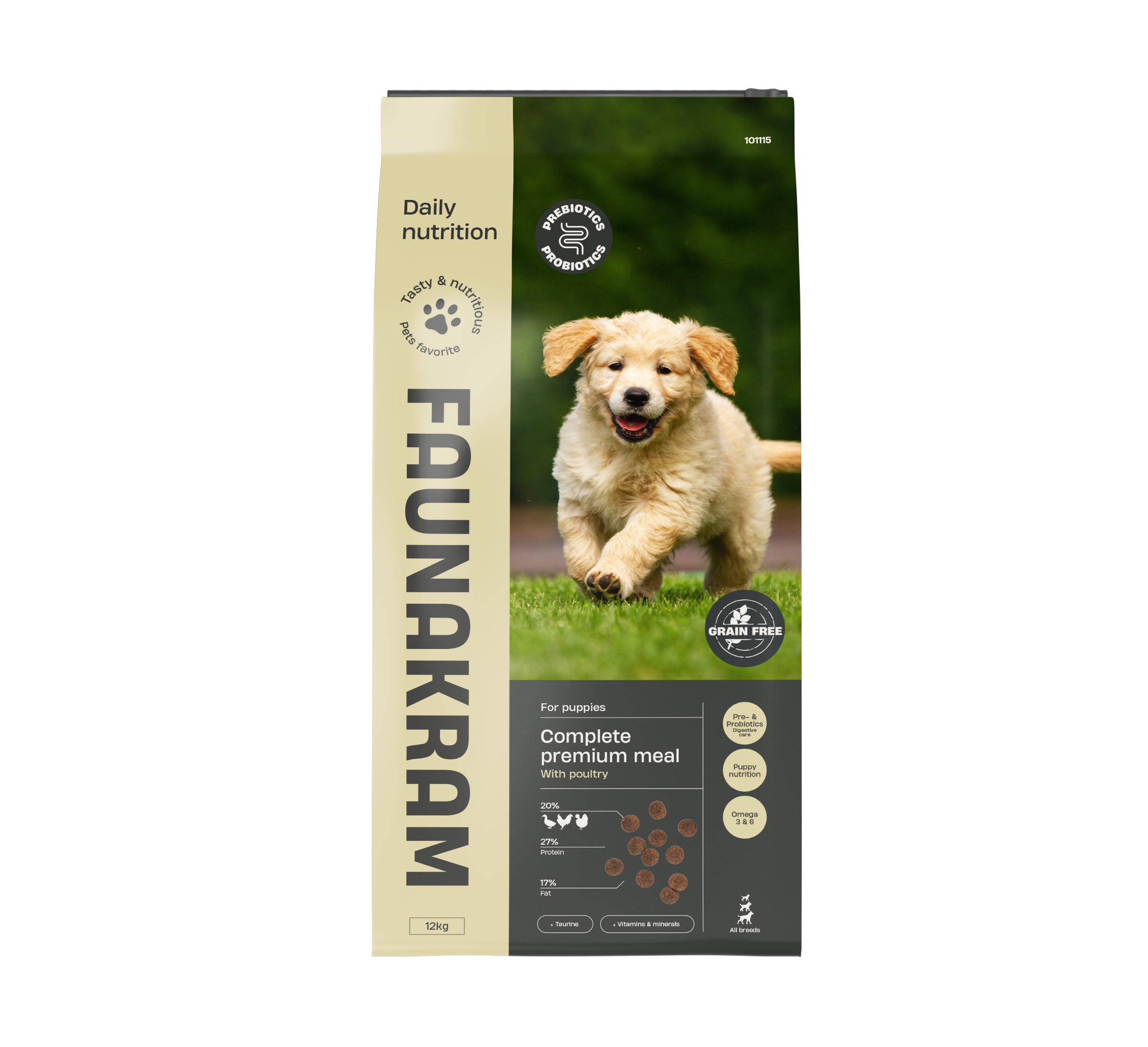Faunakram PRO BIOTIC Puppy GF Poultry 27-17 12kg