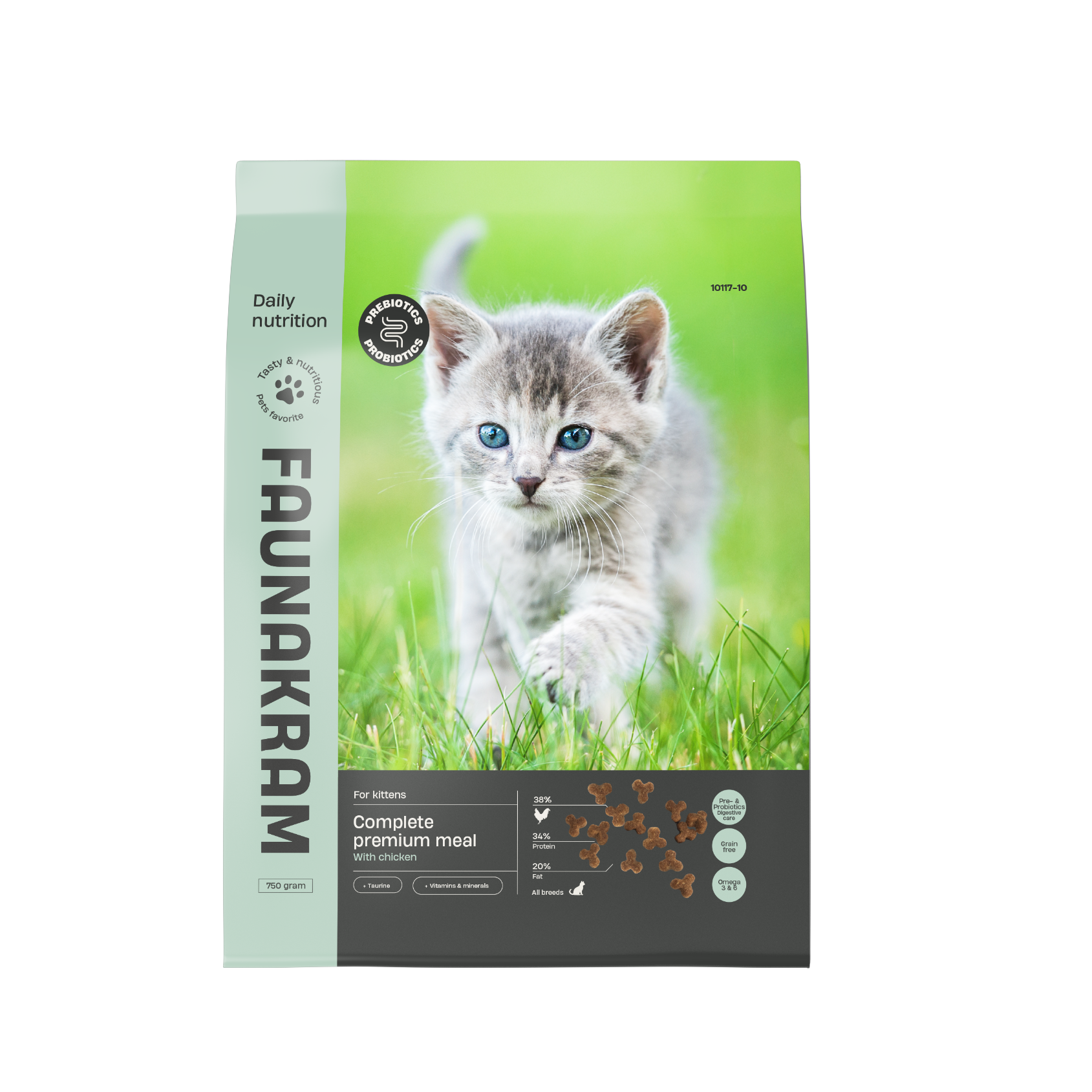 Faunakram PRO-BIOTIC GF Kitten 34-20 750g