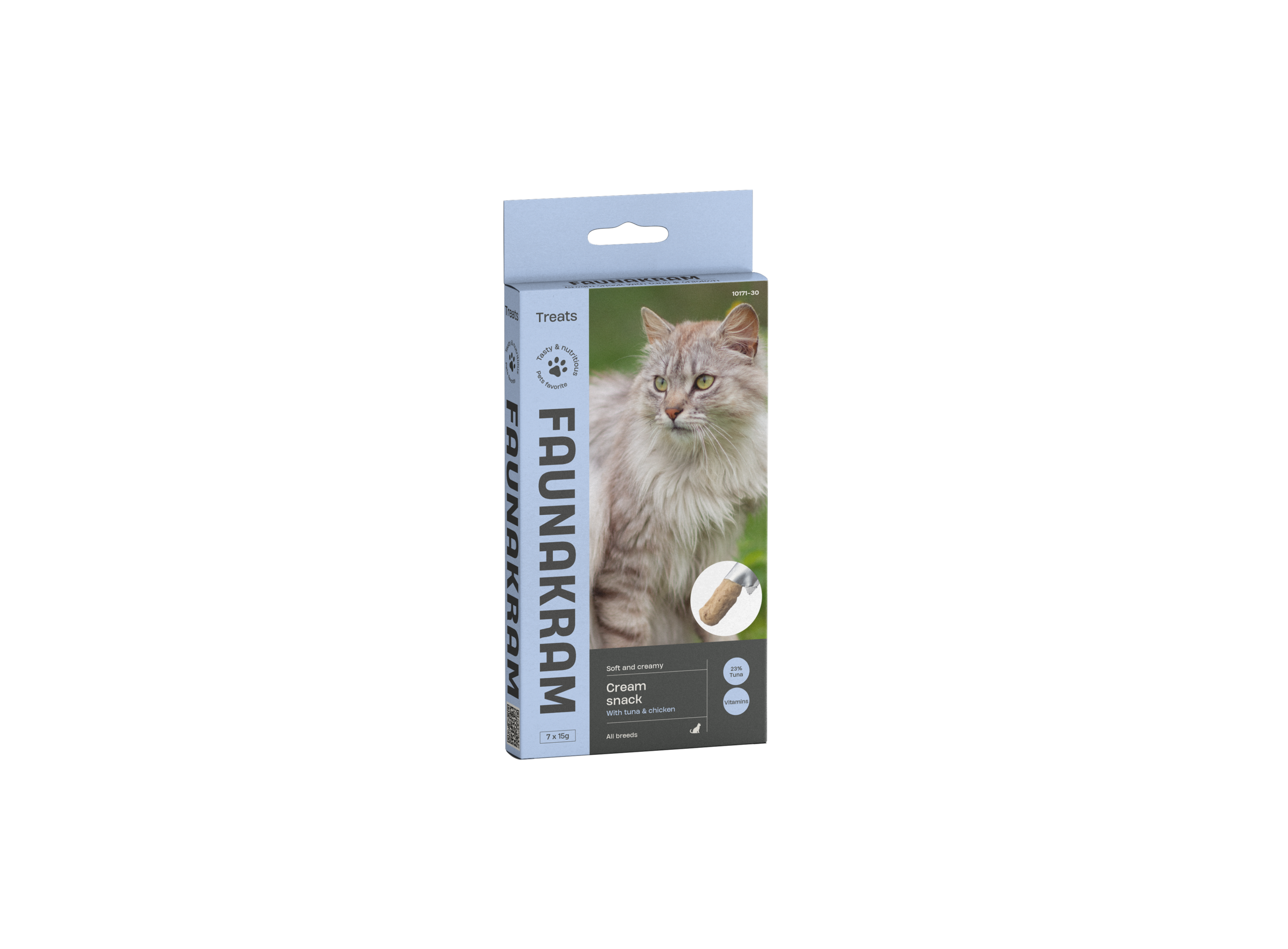 Faunakram Cream Snack for Cats Tuna & Chicken 7x15g