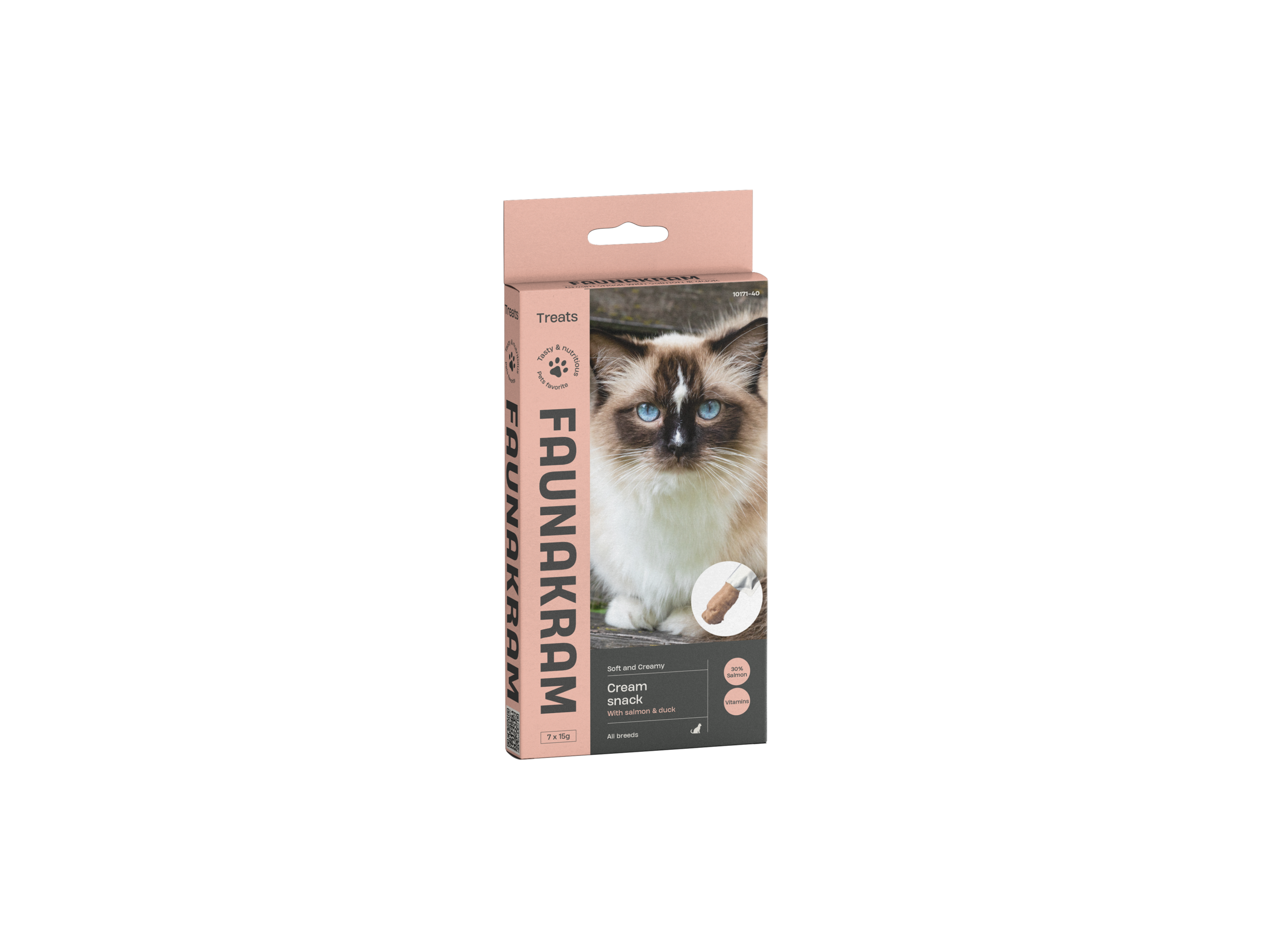 Faunakram Cream Snack for Cats Salmon & Duck 7x15g