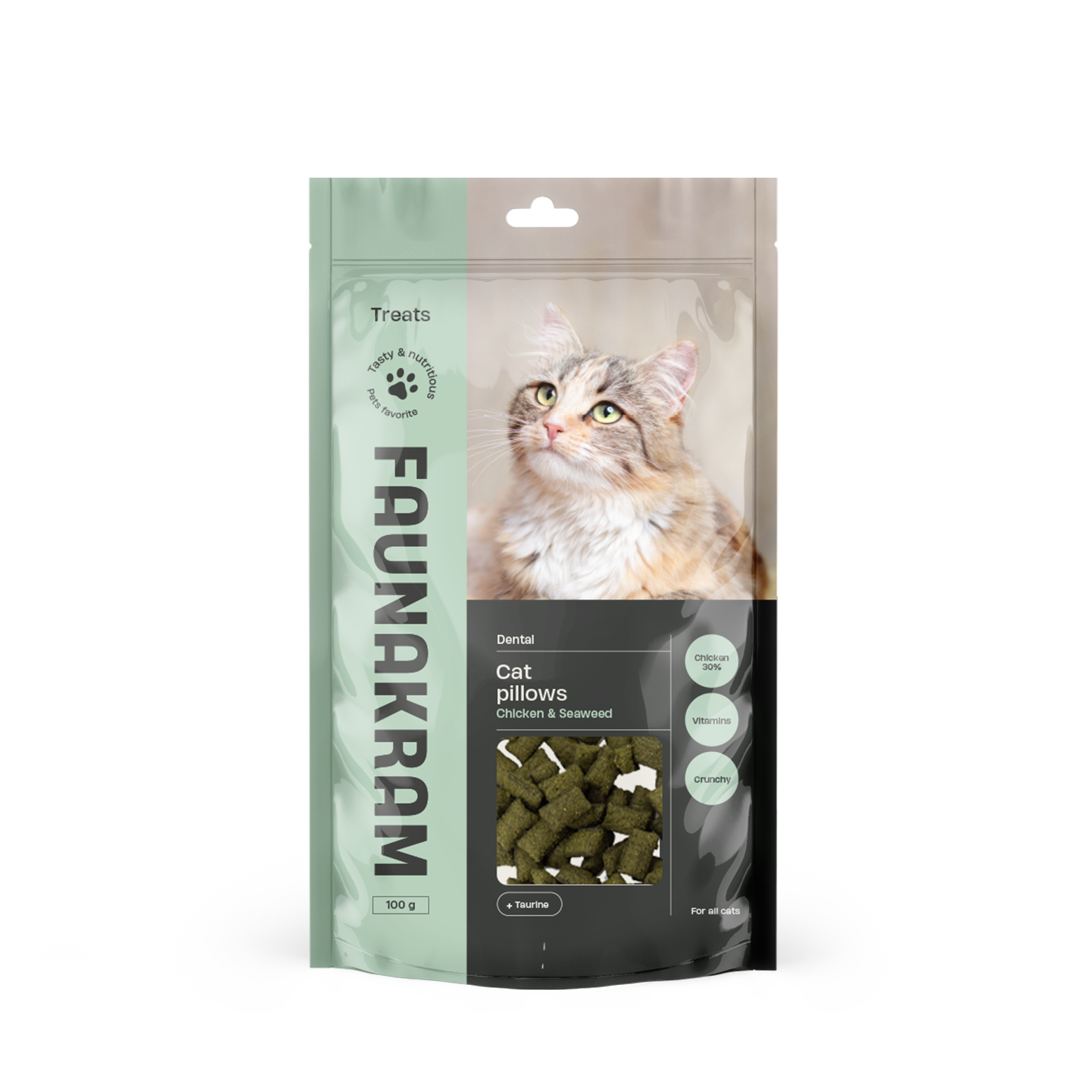 Faunakram Cat pillows Dental w. Chicken & Seaweed