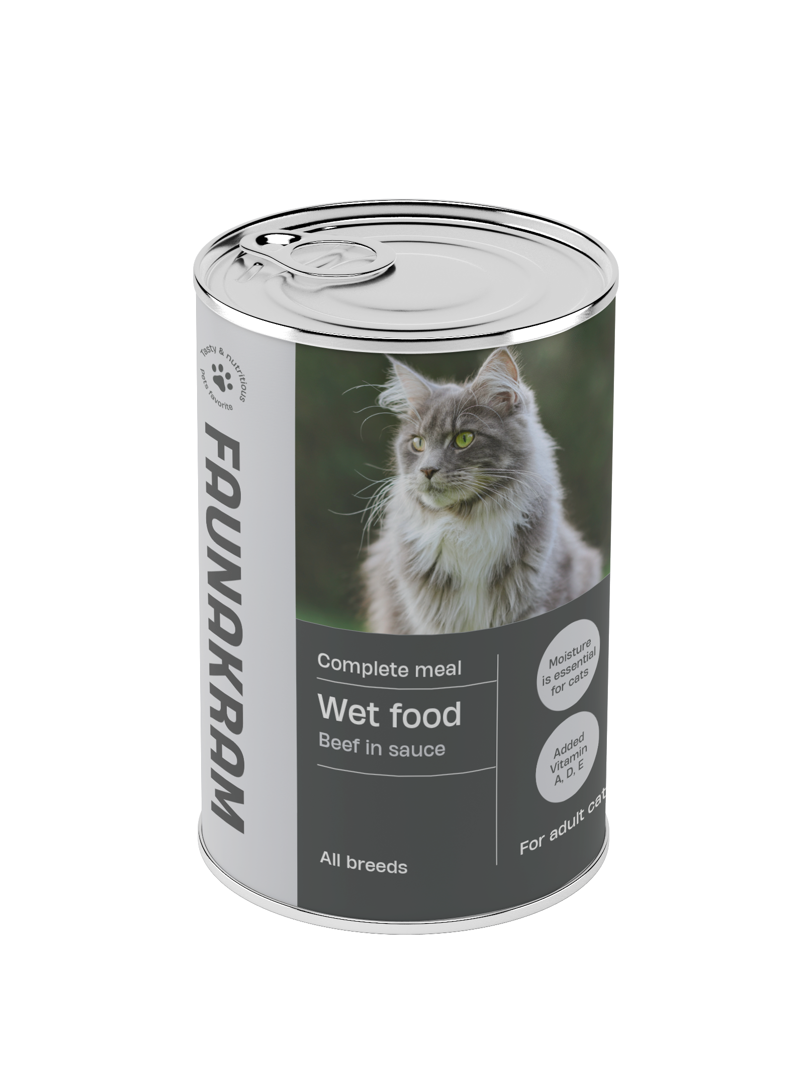Faunakram Cat Canned wet food Beef in sauce 415g
