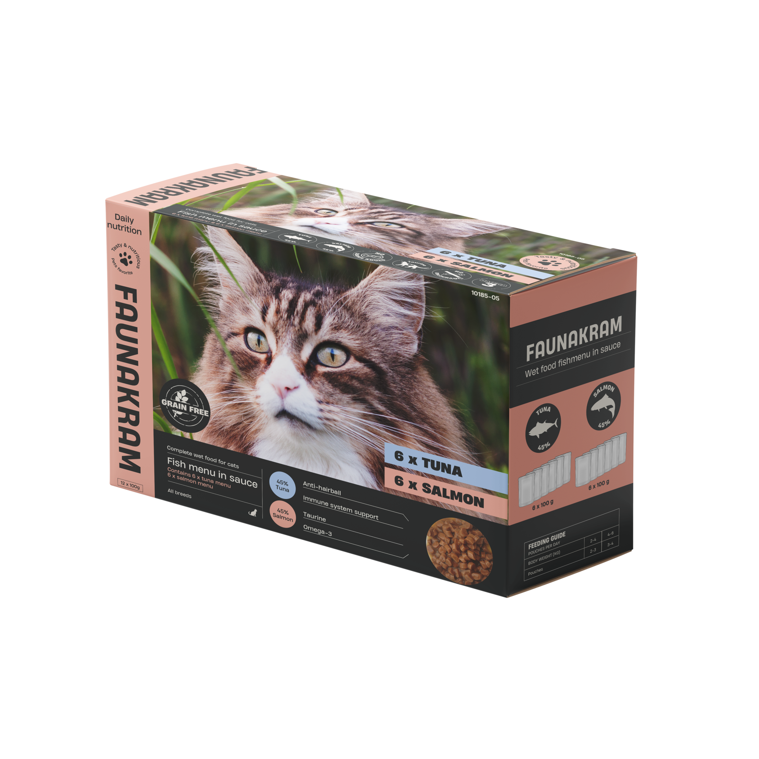 Faunakram Complete Cat wet food Fish menu Tuna & Salmon 12x100g