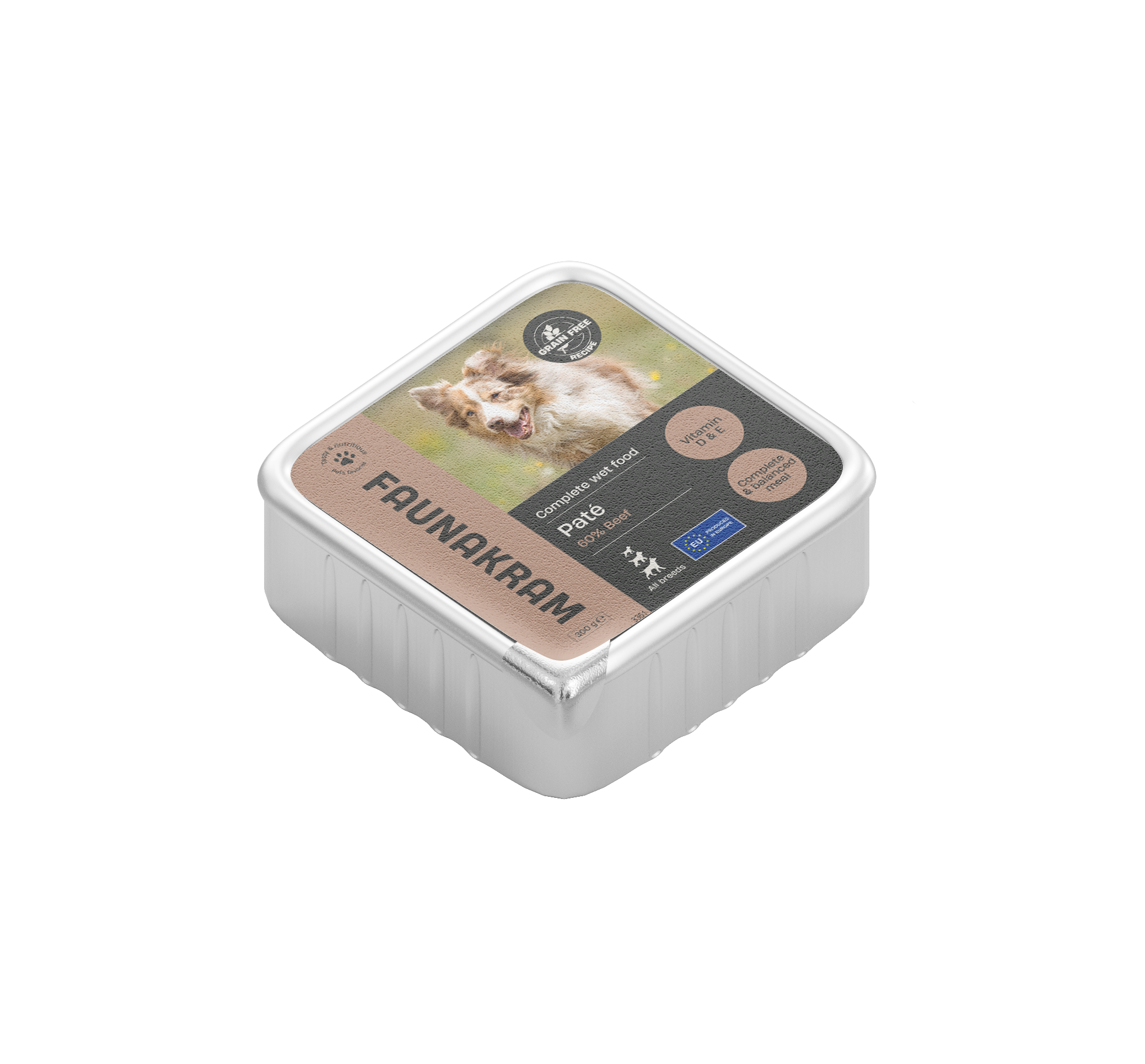 Faunakram Paté 60% Beef grain free