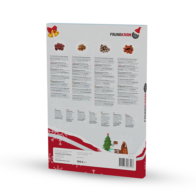 Faunakram X-mas Dog calender Real Meat 100g