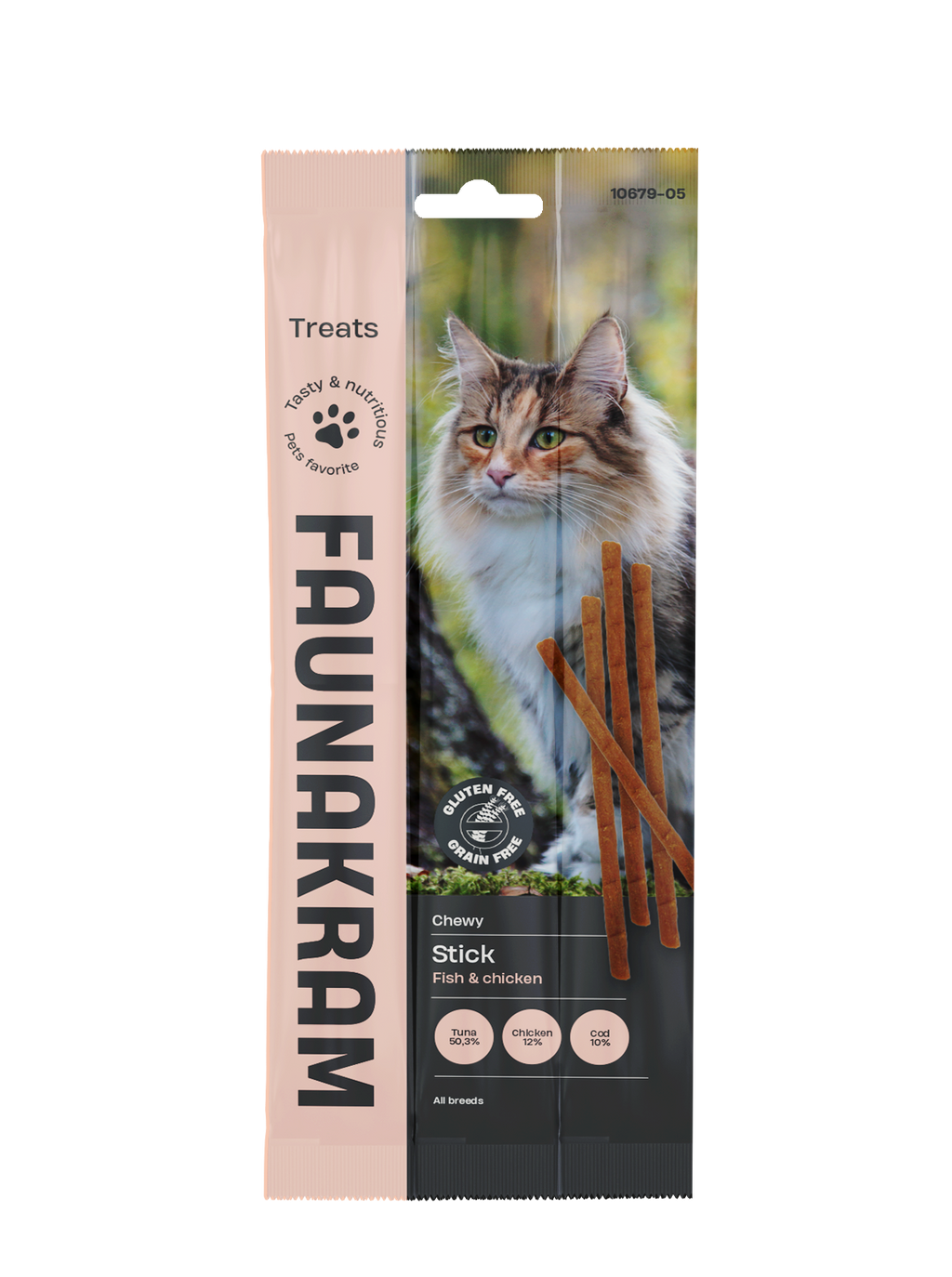 Faunakram GF Cat Snack stick XL Fish & Chicken 3x6g