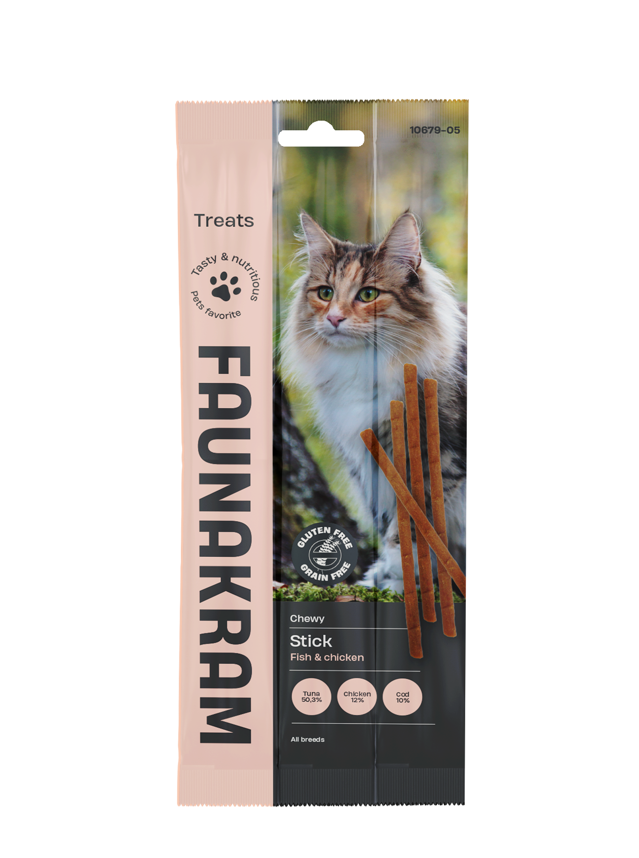 Faunakram GF Cat Snack stick XL Fish & Chicken 3x6g