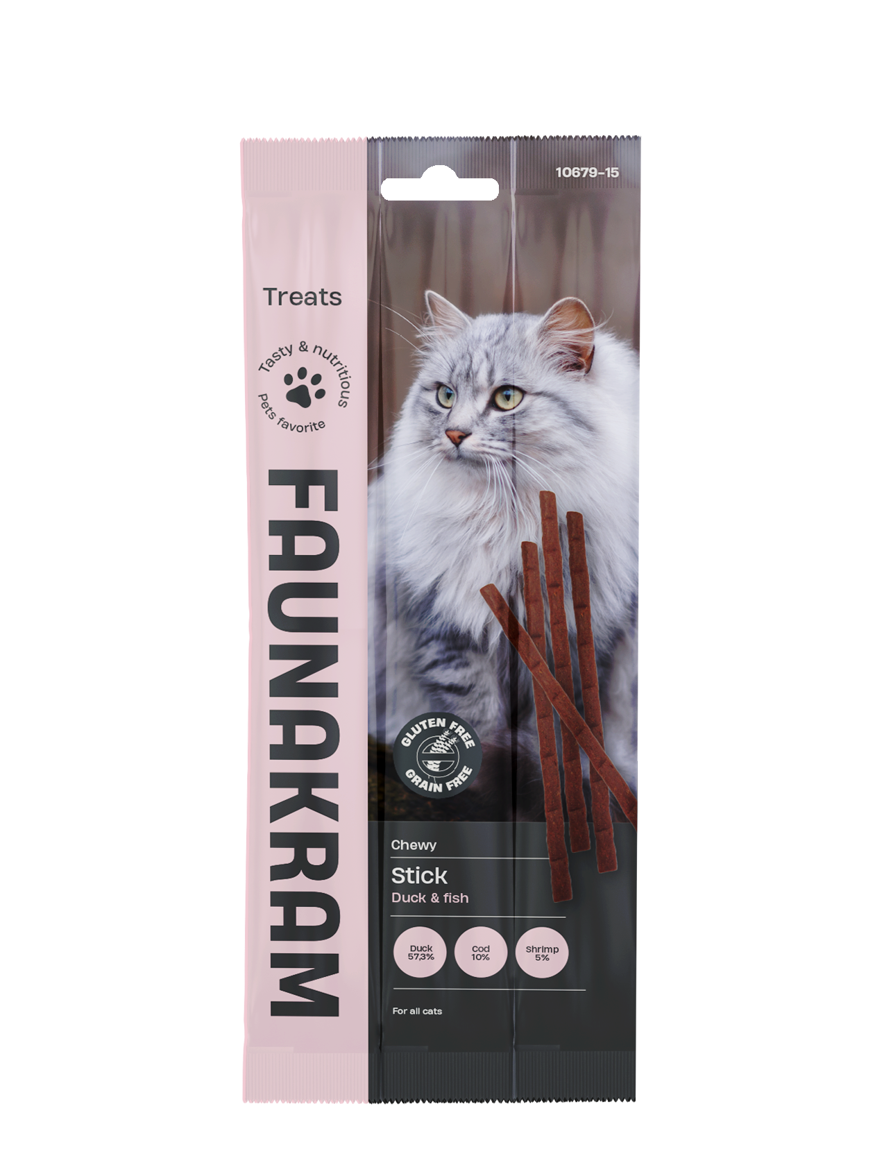 Faunakram GF Cat Snack stick XL Duck & Cod 3x6g