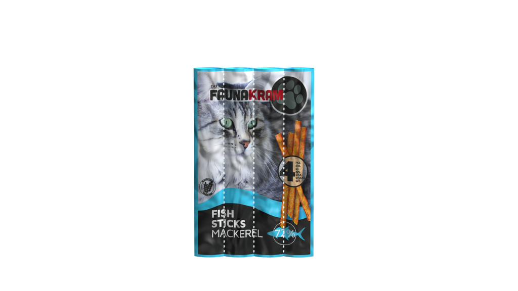 Faunakram GF Cat Snack stick Mackarel 4x5g