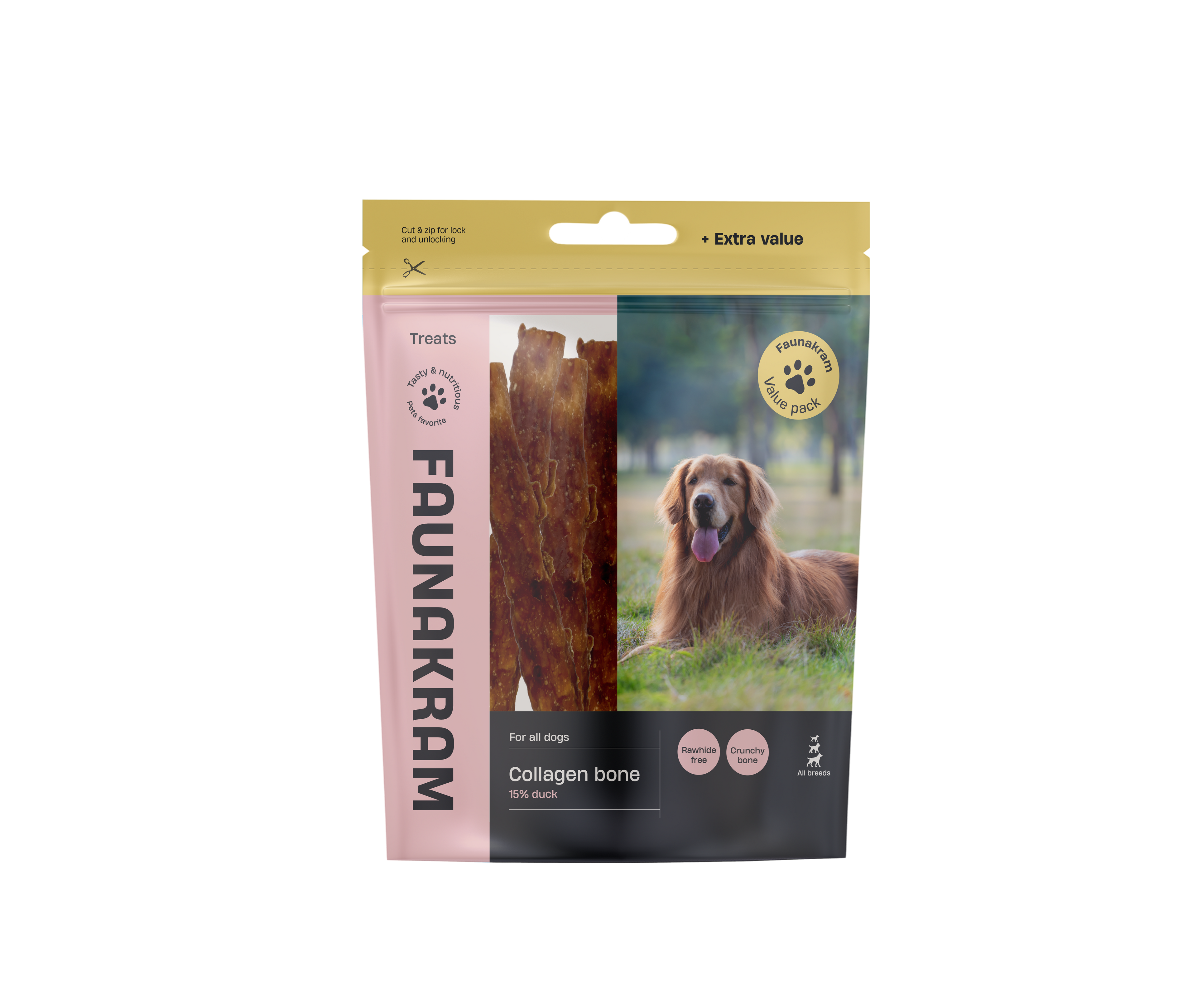 Faunakram valuepack Collagen Bones w. Duck 500g