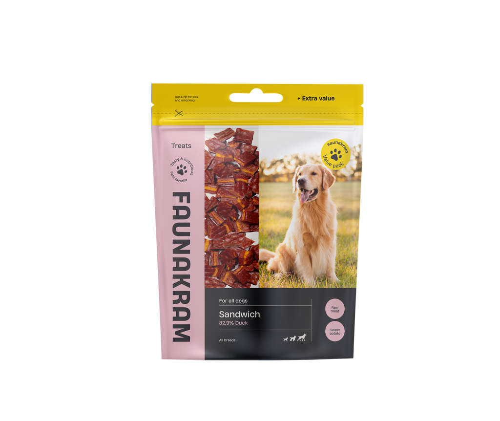 Faunakram valuepack Duck Sweet potato Sandwich 300g