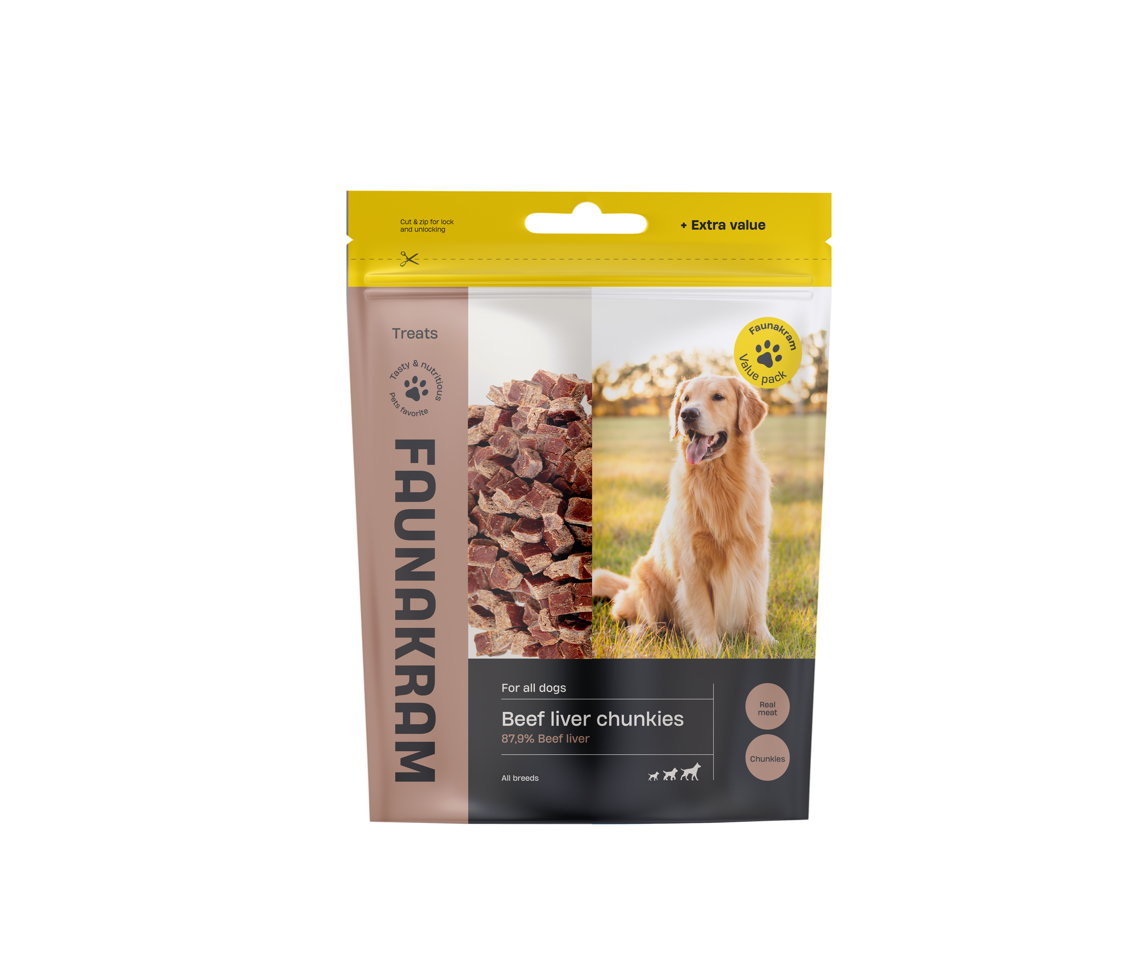 Faunakram valuepack Beef liver Chunkies 300 g