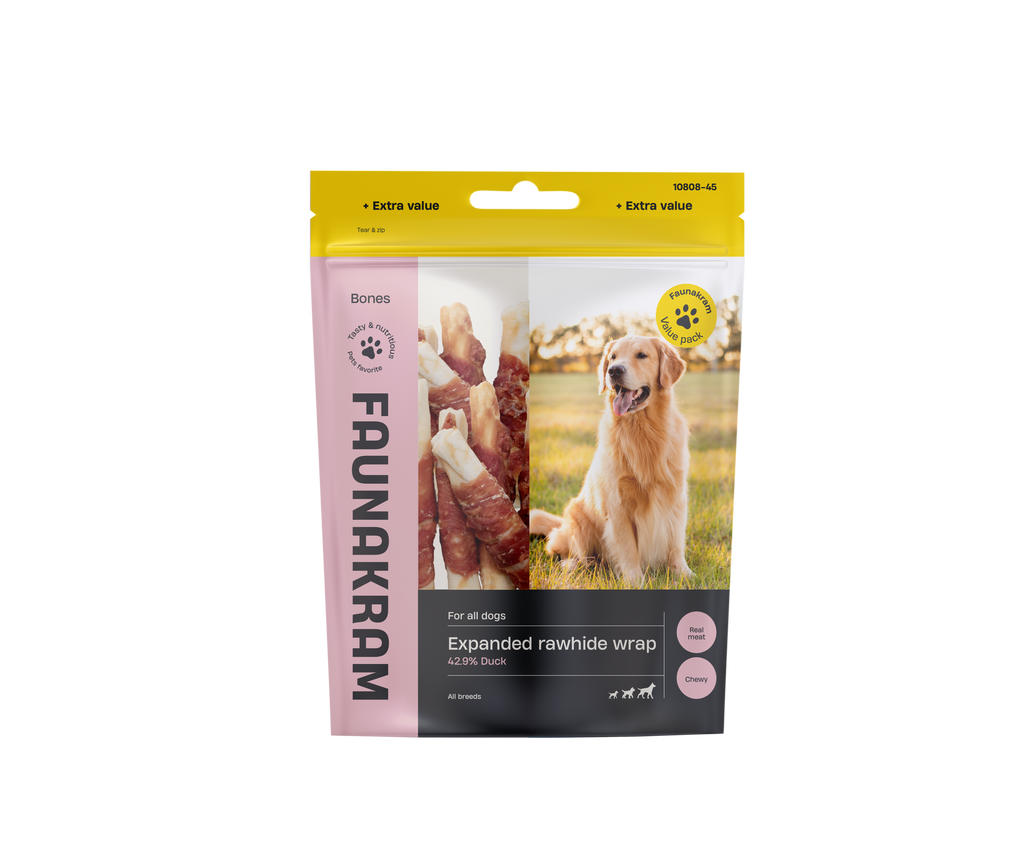 Faunakram Valuepack Exp rawhide roll Duck Wrap 300g