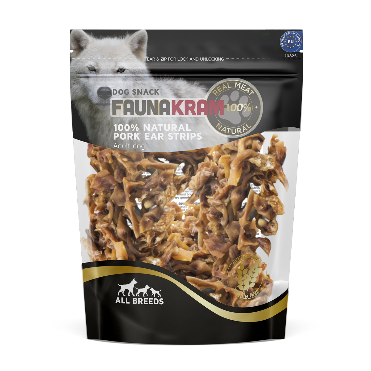 Faunakram 100% Natural Pork Ear strips 300g
