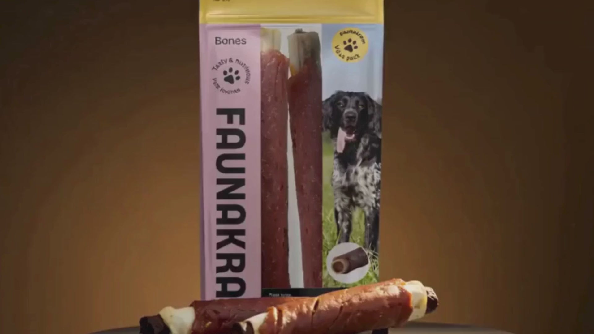Faunakram Rawhide roll Duck liver fill & Duck paste 2 pcs 13,5cm 170g